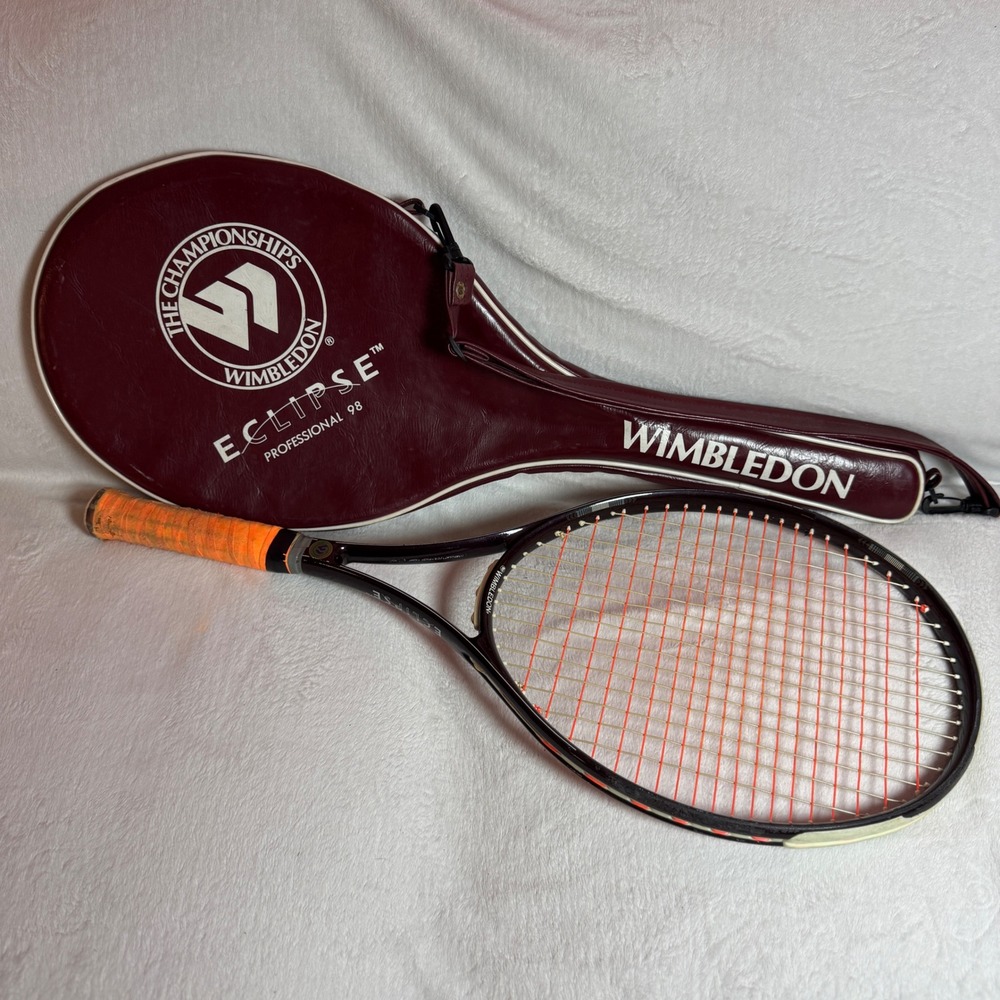 Wimbledon Eclipse Professional 98 Purple 4 3/8 l 3 Tennis Racket W/ Case *READ*